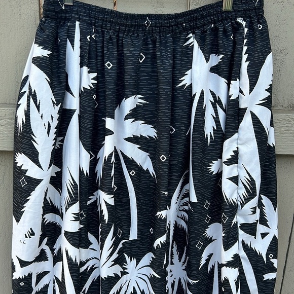 NWOT Gypsy Blu Boho Maxi Skirt Tropical Palm Tree Design Tiki Hawaii Vacation XL - Picture 6 of 7